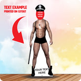Topless Policeman 194 Head Swap Cardboard Cutout